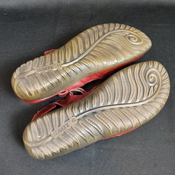 Naot Sandals Women 42 Size 11 Shoes Arataki Burgundy Leather Mary Jane Adjust - Picture 5 of 7